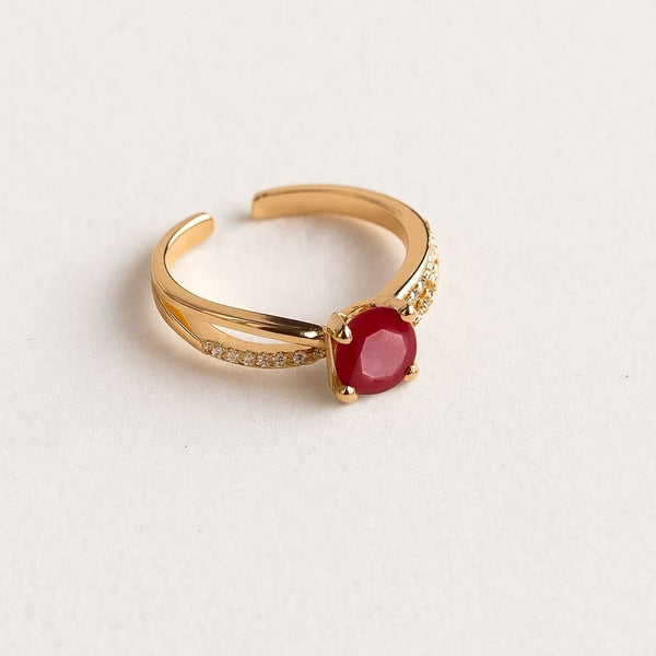 Ruby Radiance Adjustable Ring