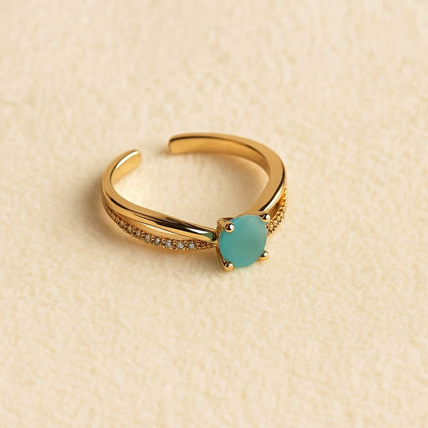Emerald Serenity Adjustable Ring