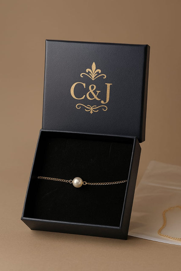 Elegant Gold-Plated Pearl Anklet