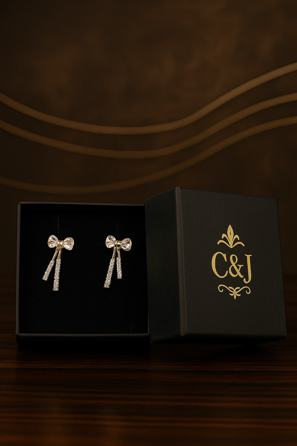 The Bow Crystal Elegance Earrings